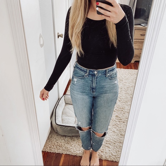 Divided Tops - H&M Divided Long sleeve cropped tee